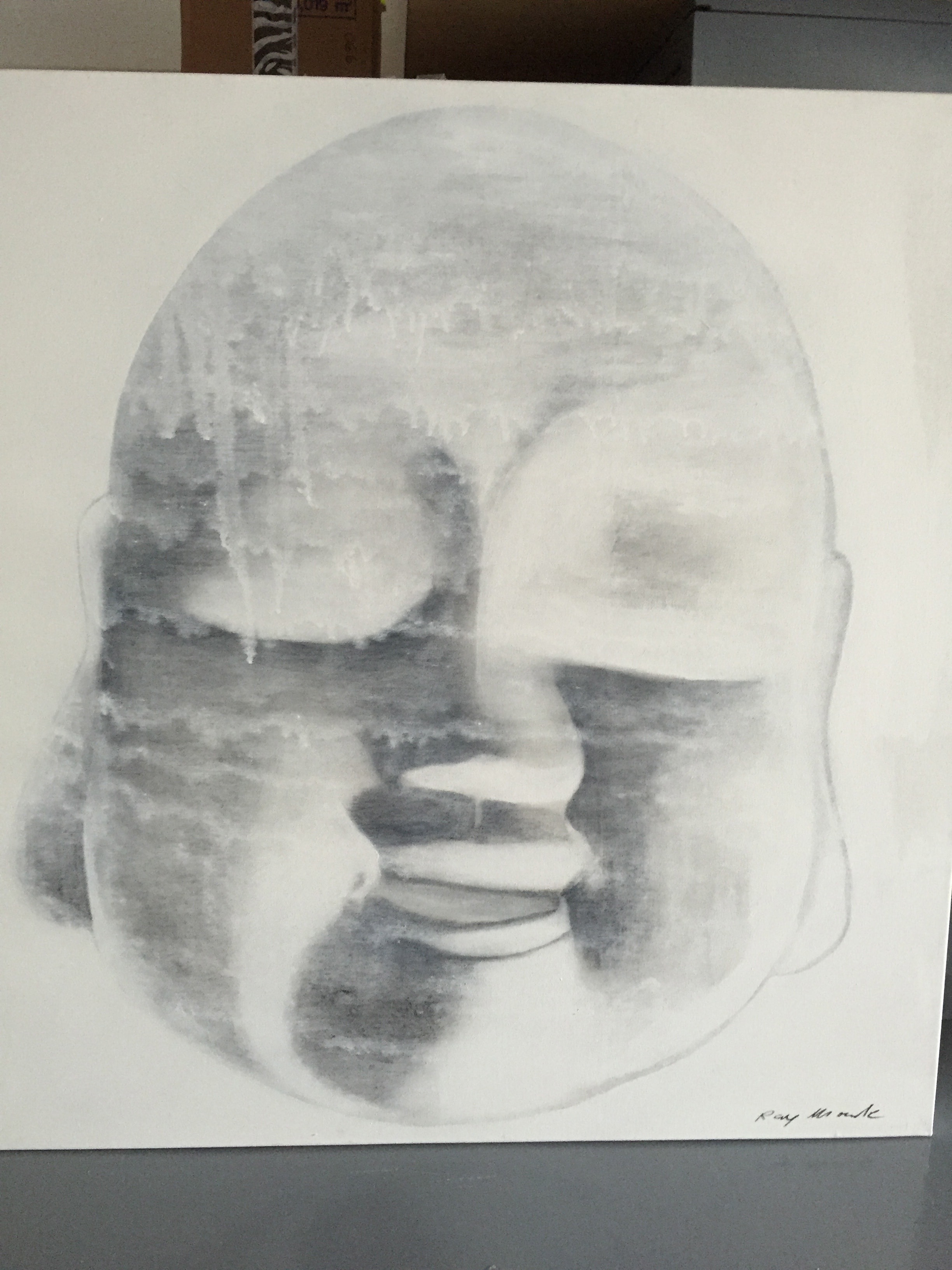 BB Bouddha painting on canvas - 100 x 100 cm - 2008